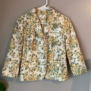 LOFT Women’s Button Down Floral Jacket